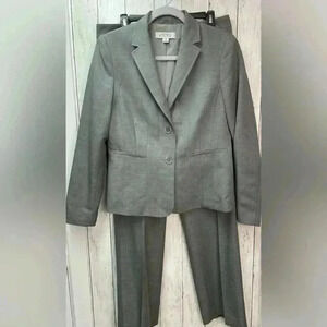 Kasper Gray Pant Suit size 8 Blazer, Size 10 pants Work/Career
